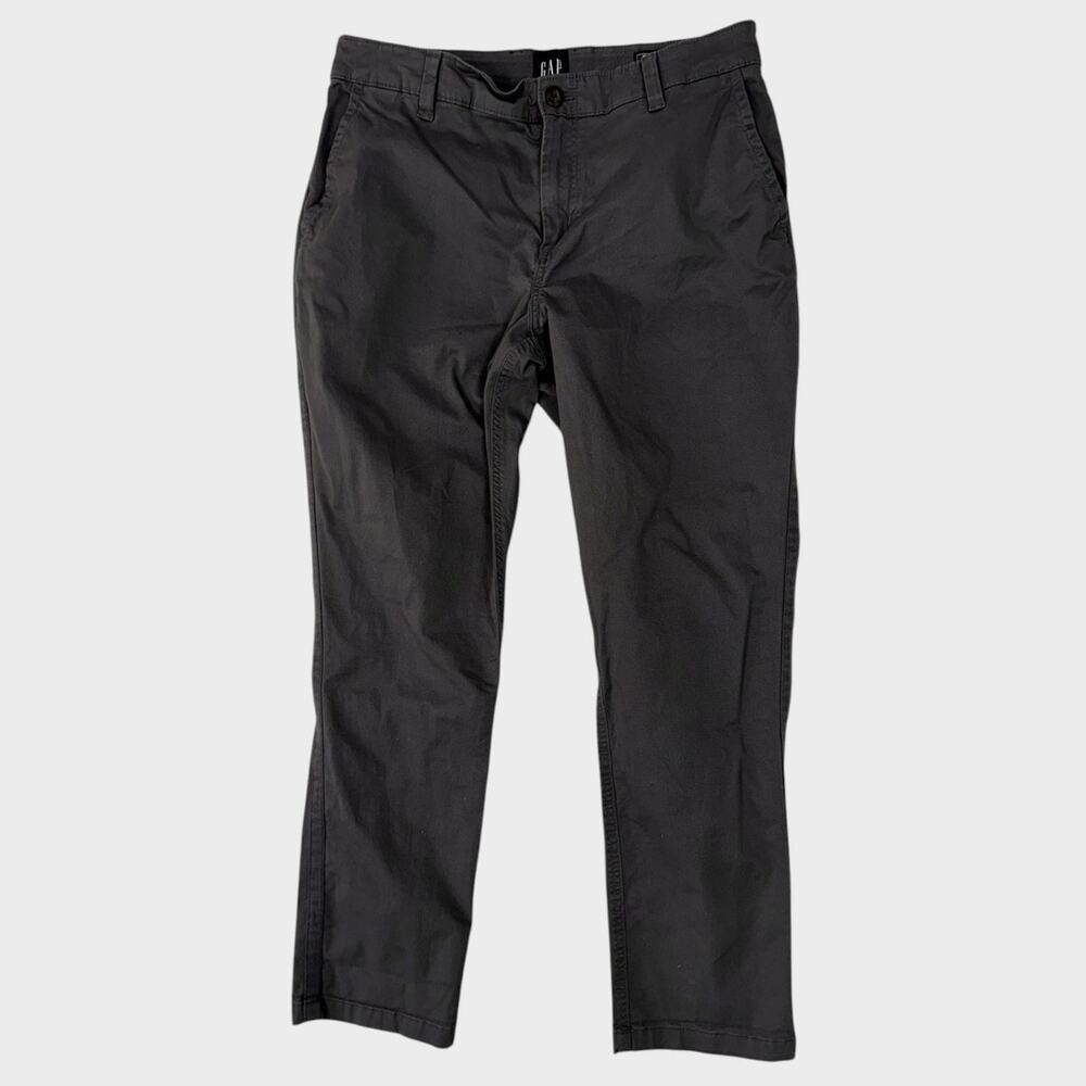 GAP Size 8 Relaxed Girlfriend Gray Pants Cotton Spandex